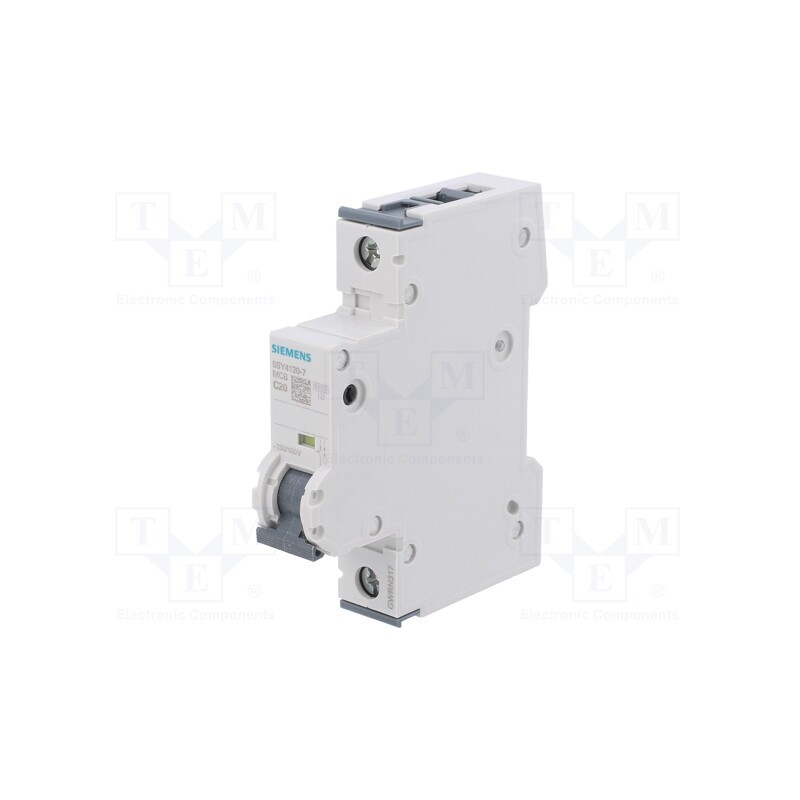 1 pcs x SIEMENS - 5SY4120-7 - Circuit breaker, 230/400VAC, Inom: 20A, Poles: 1, Charact: C, 10kA