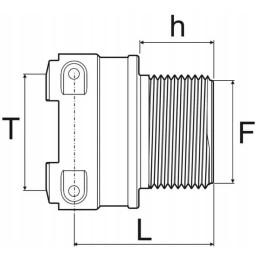 Internal connection 1 external thread