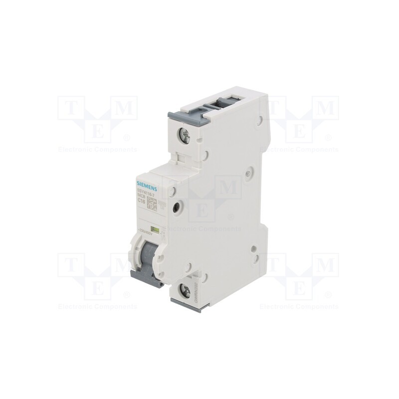 1 pcs x SIEMENS - 5SY4116-7 - Circuit breaker, 230/400VAC, Inom: 16A, Poles: 1, Charact: C, 10kA