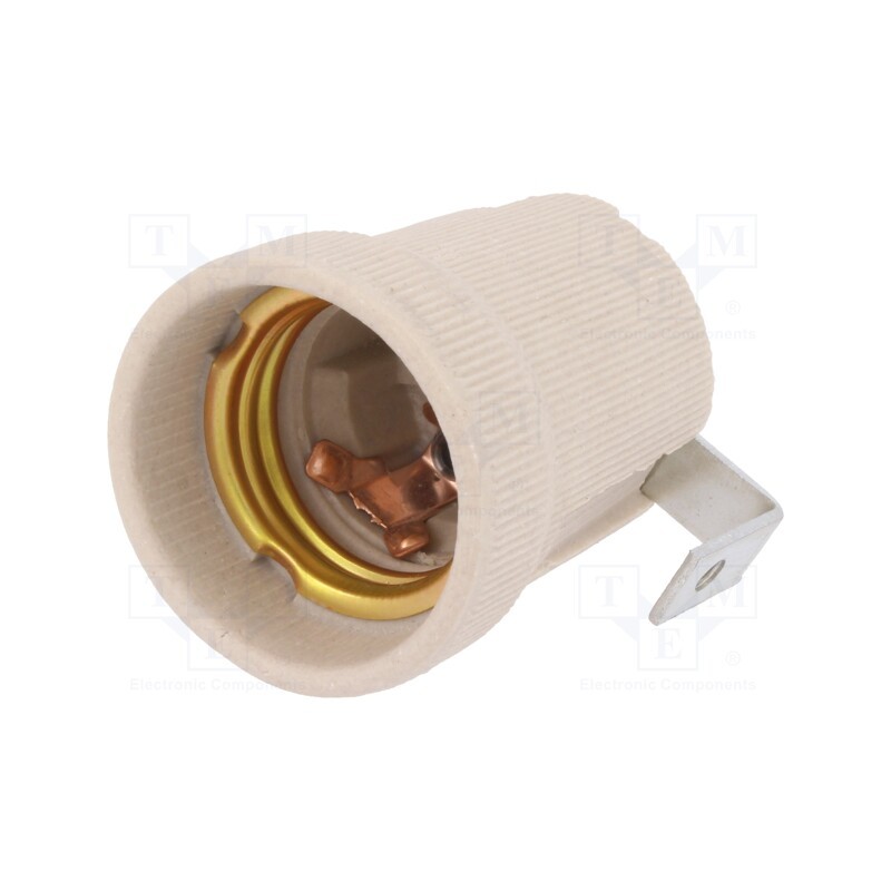 2 pcs x PAWBOL - D.3009A - Lampholder: for lamp, E27, Body: white, Ø: 40mm, Mat: ceramics