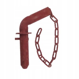 The pin secures the trailer handle