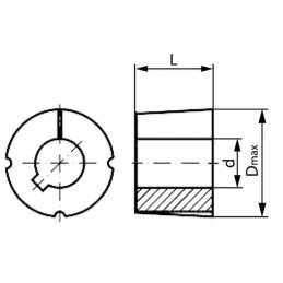 161028tlkr 28 mm taper shank collet