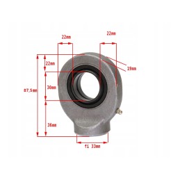 Cylinder eye welded to the piston rod 50w 00 gk30