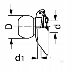 Lower lever ball with collar cat 2 oe 28 7 56x1