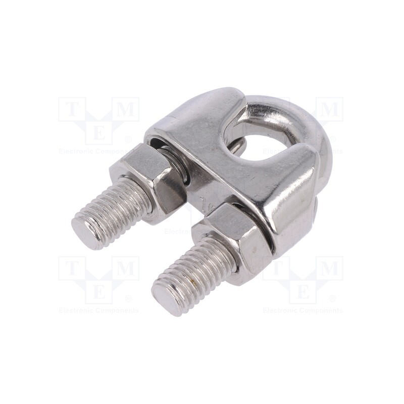 1 pcs x KRAFTBERG - ZLK-10-A4 - Rope clamp wire, acid resistant steel A4, for rope, Ørope: 10mm