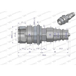 Warynski screwed Euro plug socket reduction socket