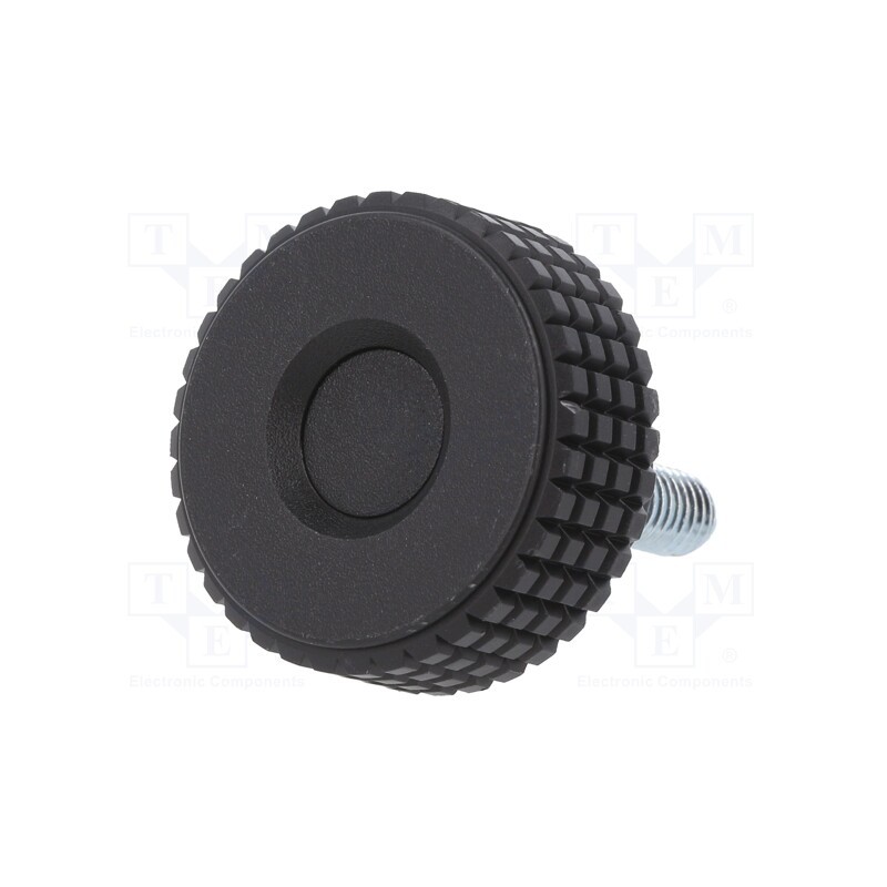 1 pcs x ELESA+GANTER - MBT.30 P-M6X16-C9 - Knob, Ø: 31mm, Ext.thread: M6, 16mm, H: 24mm, technopolymer PP, MBT-P