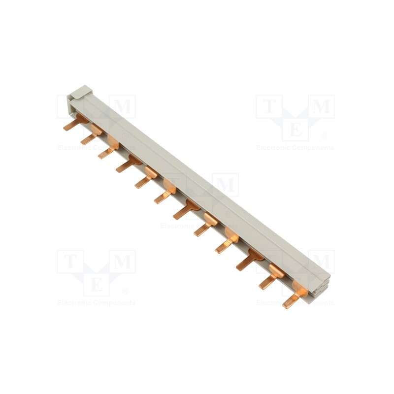 1 pcs x SIEMENS - 5ST3738 - Busbar, 10mm2, Poles: 3, 63A, No.of mod: 12, 214mm