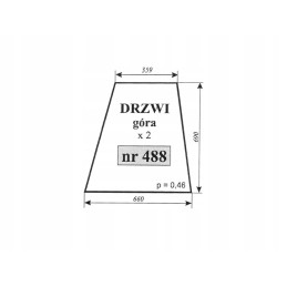 Door glass top ursus 35 12 488