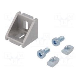 1 pcs x ELESA+GANTER - GN 960-30-8-30-30-C-MT - Angle bracket, for profiles, Width of the groove: 8mm, W: 28mm