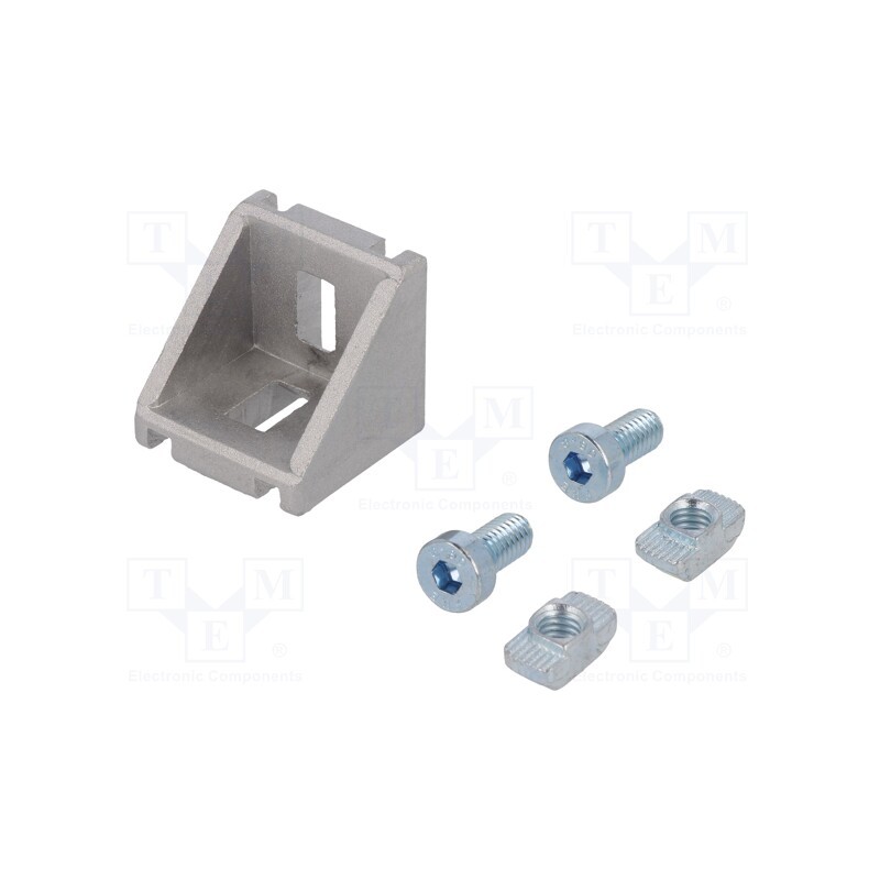1 pcs x ELESA+GANTER - GN 960-30-8-30-30-C-MT - Angle bracket, for profiles, Width of the groove: 8mm, W: 28mm
