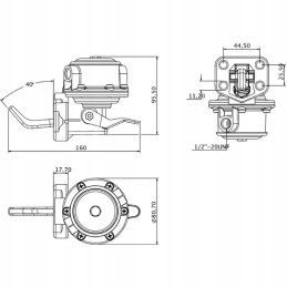 Fuel pump massey ferguson 4222449m91
