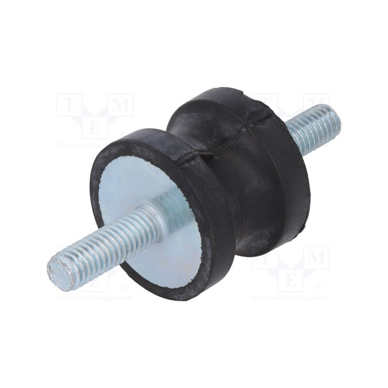 1 pcs x ELESA+GANTER - DVC.1-25-20-20-M6-18-55 - Vibration damper, M6, Ø: 25mm, rubber, L: 20mm, Thread len: 18mm