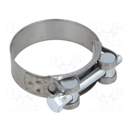 1 pcs x MPC INDUSTRIES - S2064 - T-bolt clamp, W: 22mm, Clamping: 64÷67mm, chrome steel AISI 430, S