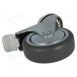 1 pcs x COLSON - BDPE 0755 1001 - Transport wheel, Ø: 75mm, W: 25mm, H: 100mm, torsional with lock