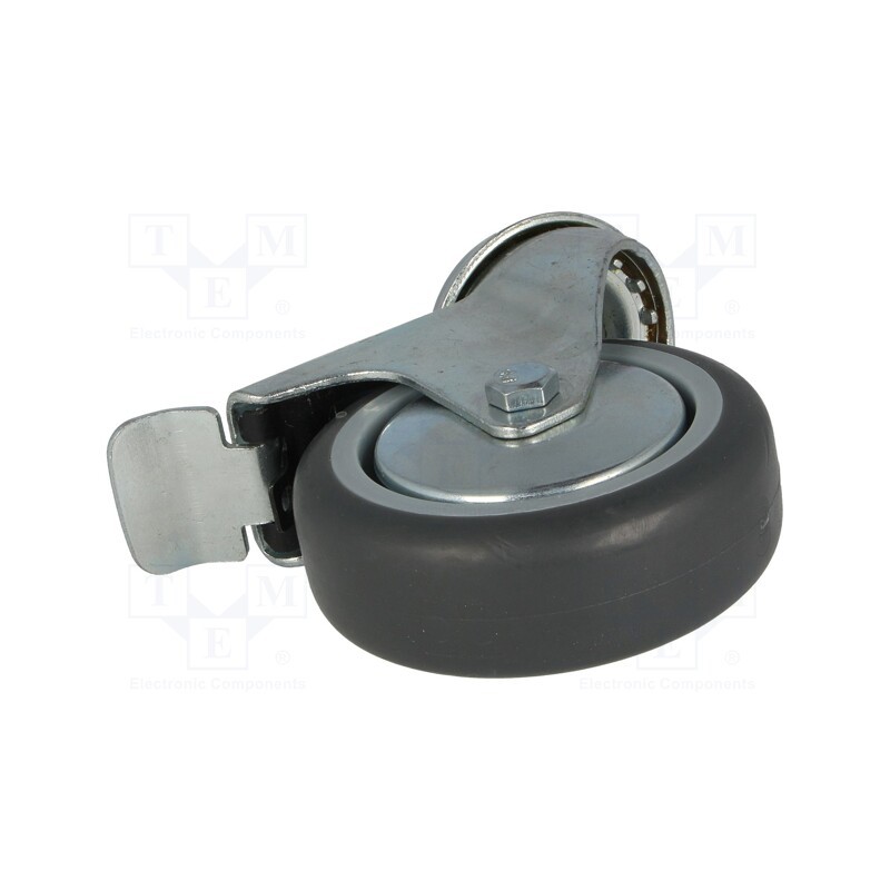 1 pcs x COLSON - BDPE 0755 1001 - Transport wheel, Ø: 75mm, W: 25mm, H: 100mm, torsional with lock