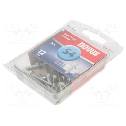 1 pcg x NOVUS - 045-0037 - Rivet, steel, Rivet diam: 4mm, L.rivet: 12mm, 20pcs.