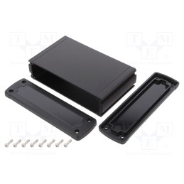 1 pcs x GAINTA - ALUG706BK080-BK - Enclosure: multipurpose, X: 146.6mm, Y: 89mm, Z: 41.6mm, aluminium