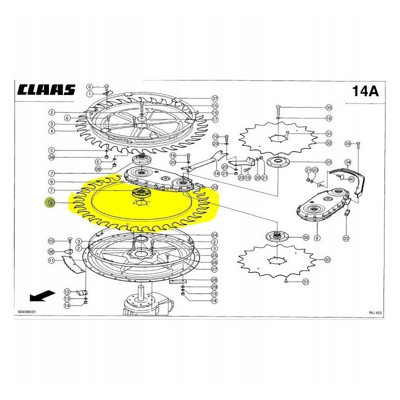 Claas ru 450 intake disc 9920751 0009920751