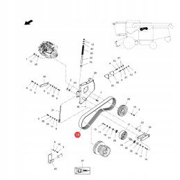 V-belt massey ferguson la344311228 original