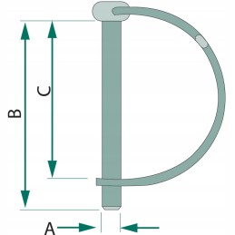 Spring pin for 10-16 mm shafts