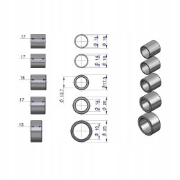 Set of starter bushings r 11 851 502 0 c 360