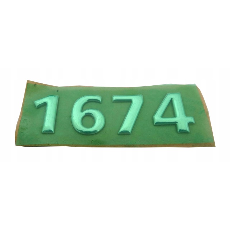 Sign 1674 silver raised letters