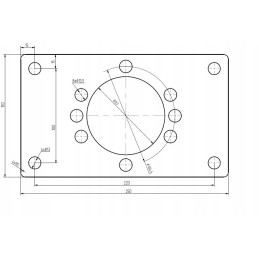 Flange mounting for BMR SMS hydraulic motor