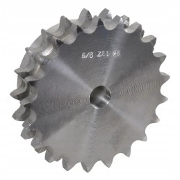 Double chain wheel, 10 teeth, 5 8 chains