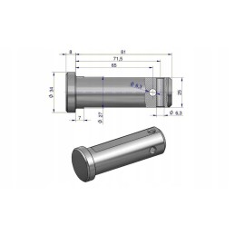 Milled pin of the lever joint c 385 original