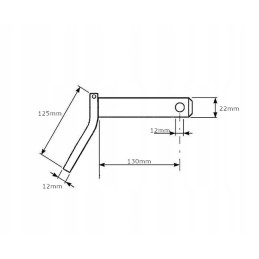 Pin pin with handle 22x130 mm