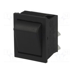 1 pcs x BULGIN - C1350AAMBB - ROCKER, DPST, Pos: 2, ON-OFF, 16A/250VAC, black, none, Body: black