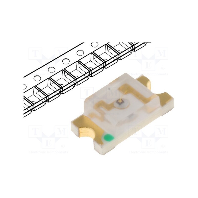 10 pcs x LUCKYLIGHT - LL-S150UGC-2B - LED, SMD, 1206, yellow green, 10÷16mcd, 3.2x1.6x1.1mm, 120°, 20mA