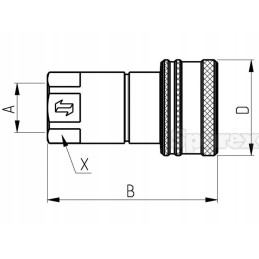 Hydraulic plug female 1 4 multi-mount 1 4 BSP female
