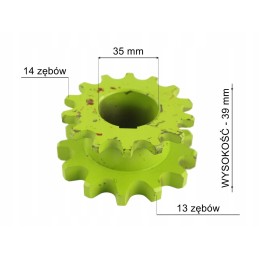 Double sprocket with 13 of 14 claas 645333