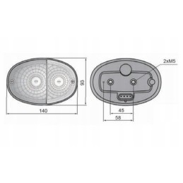 Zetor John Deere JCB front lamp