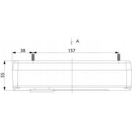 Rectangular right combination rear lamp LA45014 GO