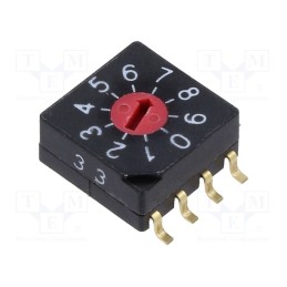 1 pcs x KNITTER-SWITCH - SMR 5110 - Encoding switch, Pos: 10, SMD, 100mΩ, DC load @R: 0.03A/15VDC