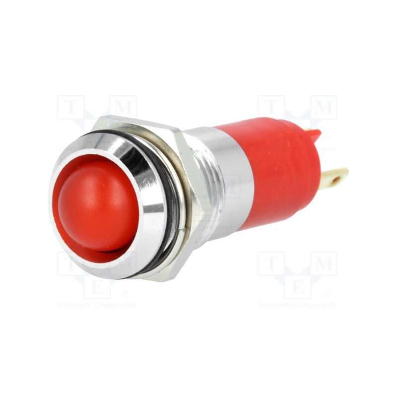 1 pcs x SIGNAL-CONSTRUCT - SWBU14024A - Indicator: LED, recessed, red, 24÷28VDC, 24÷28VAC, Ø14.2mm, IP67