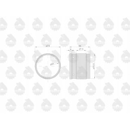 Polished drum sleeve of torque multiplier C 385