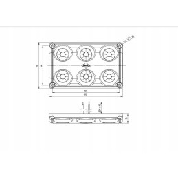 Horpol rectangular interior lighting lamp
