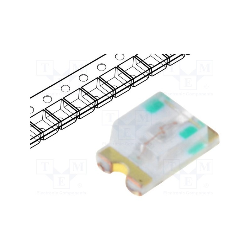 10 pcs x OPTOSUPPLY - OSB50805C1E - LED, SMD, 0805, blue, 42÷80mcd, 2x1.25x0.8mm, 120°, 3.2÷3.6V, 20mA
