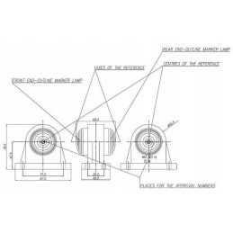 Marker lamp 12 24v 78x97x68mm gopart la35009 go