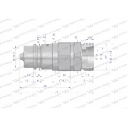 Hydraulic quick connector, ISO 7241 and Euro plug