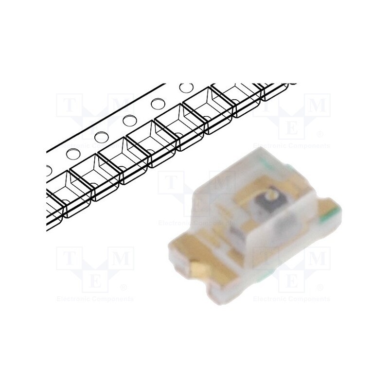 10 pcs x LUCKYLIGHT - LL-S190SC-2S - LED, SMD, 0603, red, 7÷14mcd, 1.6x0.8x0.8mm, 140°, 1.8÷2.5V, 20mA