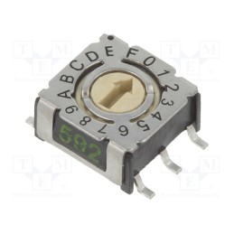 1 pcs x PTR HARTMANN - P36SMT106 - Encoding switch, HEX/BCD, Pos: 16, SMD, Rcont max: 80mΩ, P36