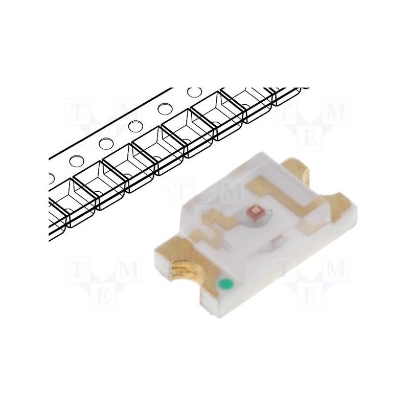 10 pcs x LUCKYLIGHT - LL-S150GC-2A - LED, SMD, 1206, yellow green, 6÷10mcd, 3.2x1.6x1.1mm, 120°, 20mA