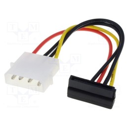 1 pcs x Goobay - 93030 - Transition: adapter, Molex male,SATA plug angled, 0.15m