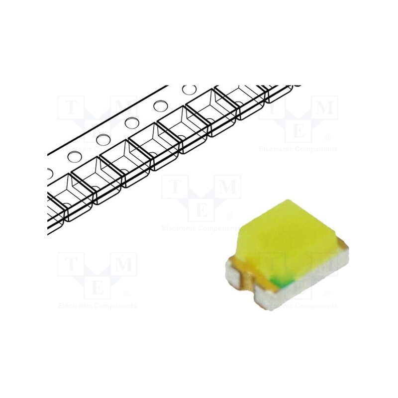 10 pcs x LUCKYLIGHT - LL-S170WC-W2-1C - LED, SMD, 0805, white cold, 240÷450mcd, 120°, 20mA, 2.8÷3.8V, 95mW