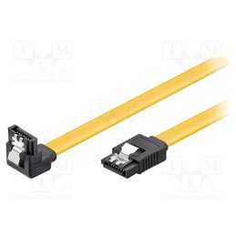 1 pcs x Goobay - 93947 - Cable: SATA, SATA L-Type angled plug,SATA L-Type plug, 0.1m